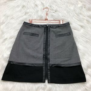 Halogen Leather Mini Skirt